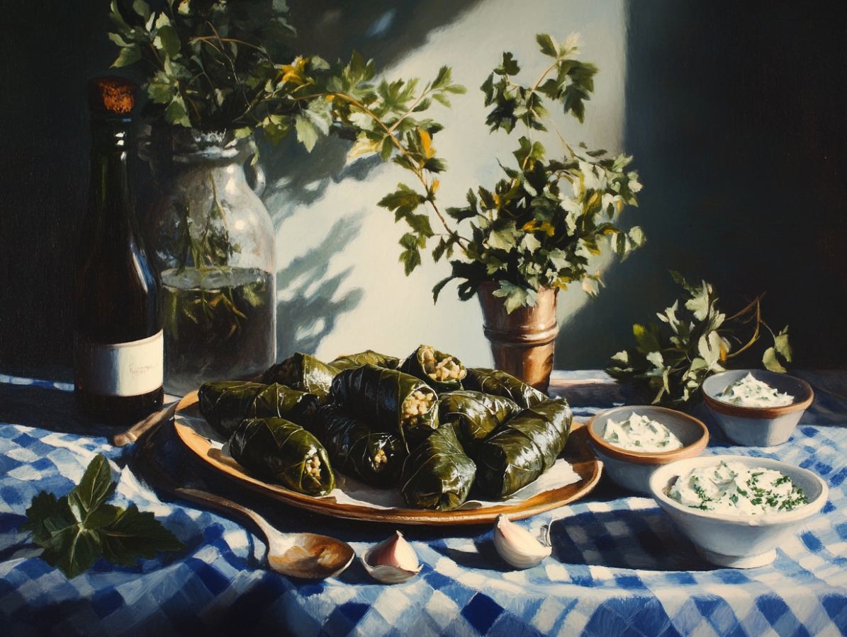 Greek dolmades art.
