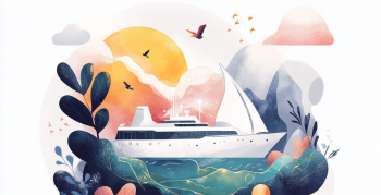 Greece ferry routes AI illustration