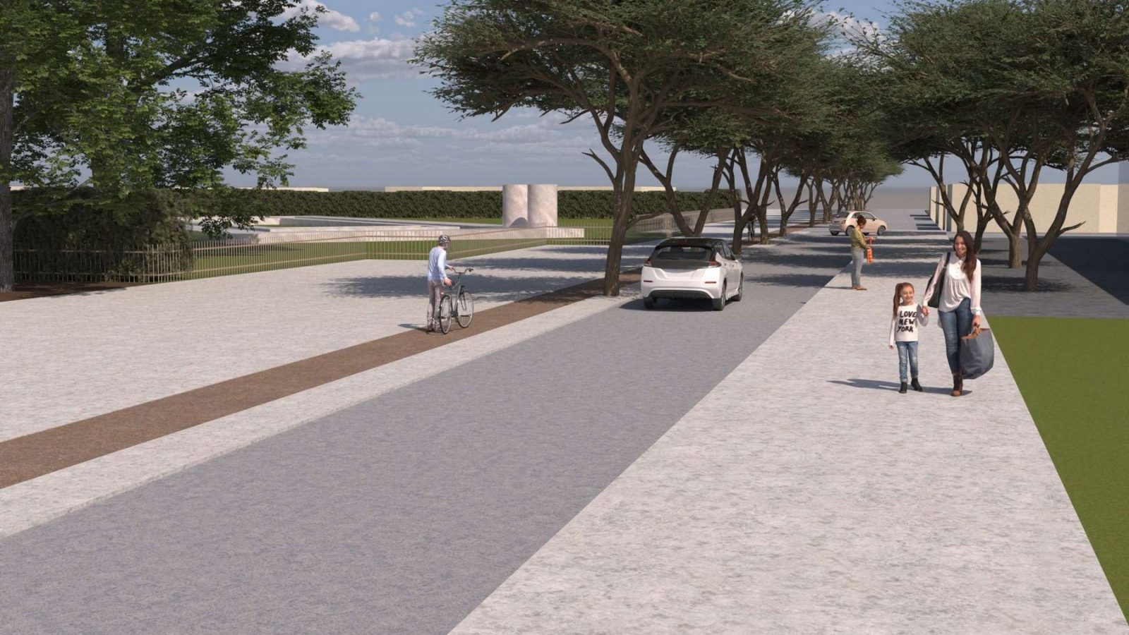 Photorealistic illustration. Redevelopment of Apollonos Dafniforou Street