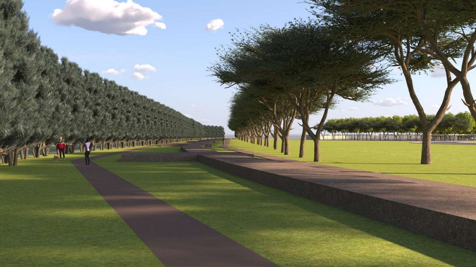 Photorealistic illustration. Walk on the ancient wall