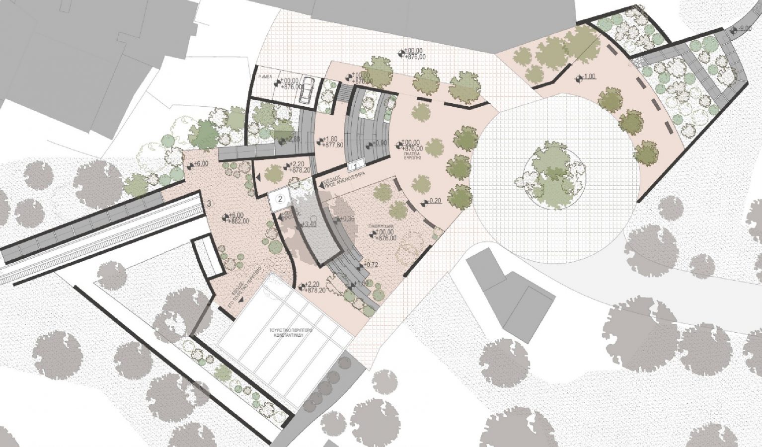 Plan of the redevelopment of Europe Square
