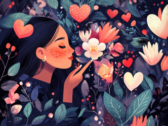 Valentine’s Day in Greece AI illustration