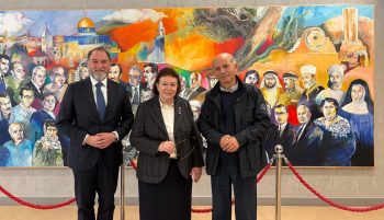 Lina Mendoni visited the Yasser Arafat State Museum and was given a tour by its Director Mohamed Halaika