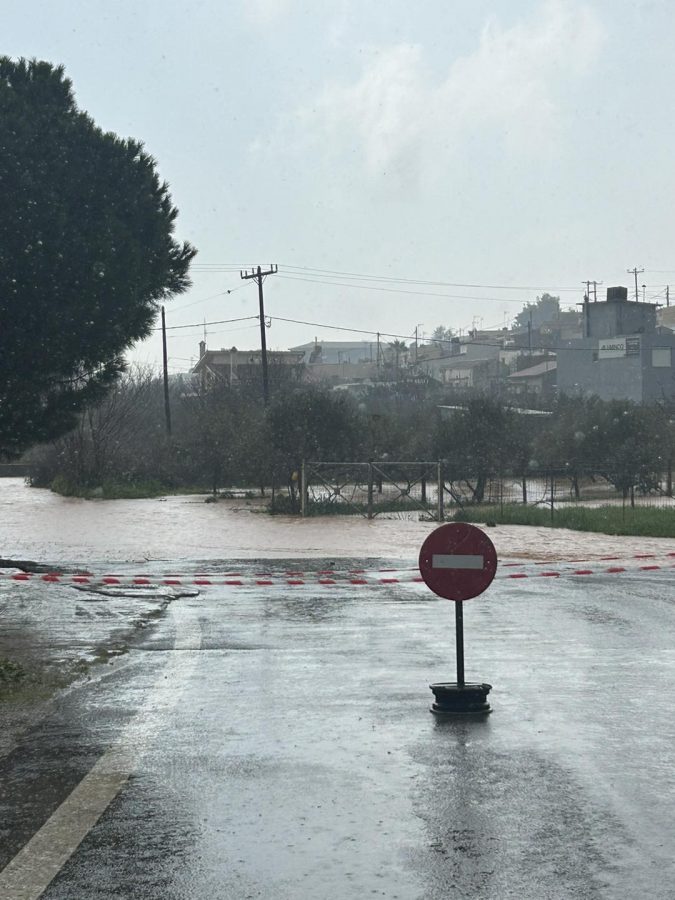 Thrapsano Roads Flooded