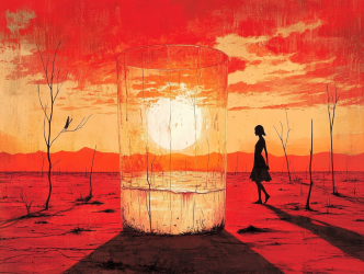 water shortage AI illustration
