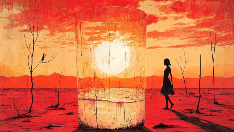 water shortage AI illustration