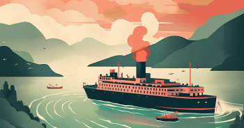 Easter ferry ticket prices AI illustration by MidJourney
