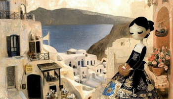 Santorini Easter reservations illustration