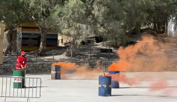 IOLAOS fire evacuation exercise
