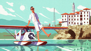 Ioannina seaplanes AI illustration