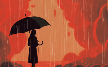 Heavy rains AI illustration