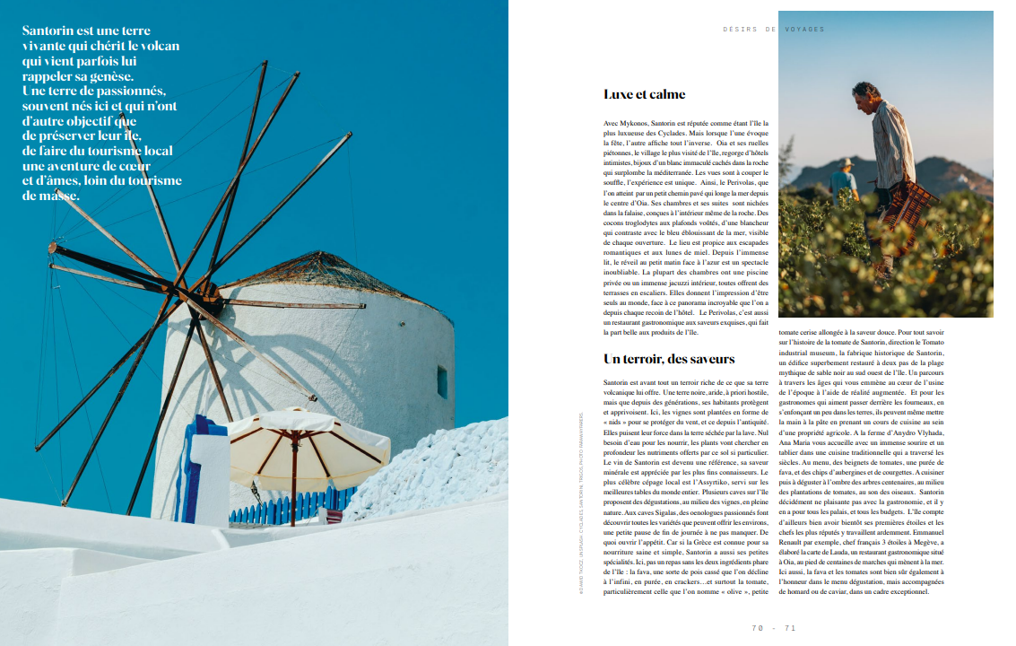 Désirs de Voyages features Santorini