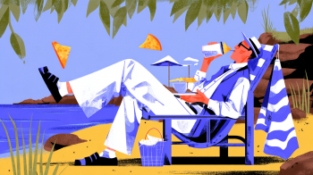 Greek travel spending AI illustration