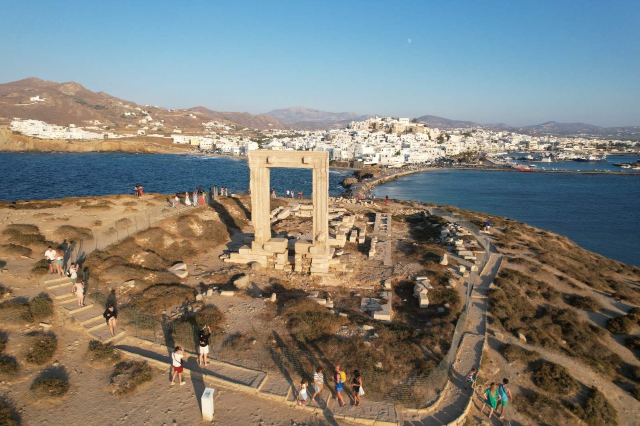 Archaeological site at Portara on Naxos