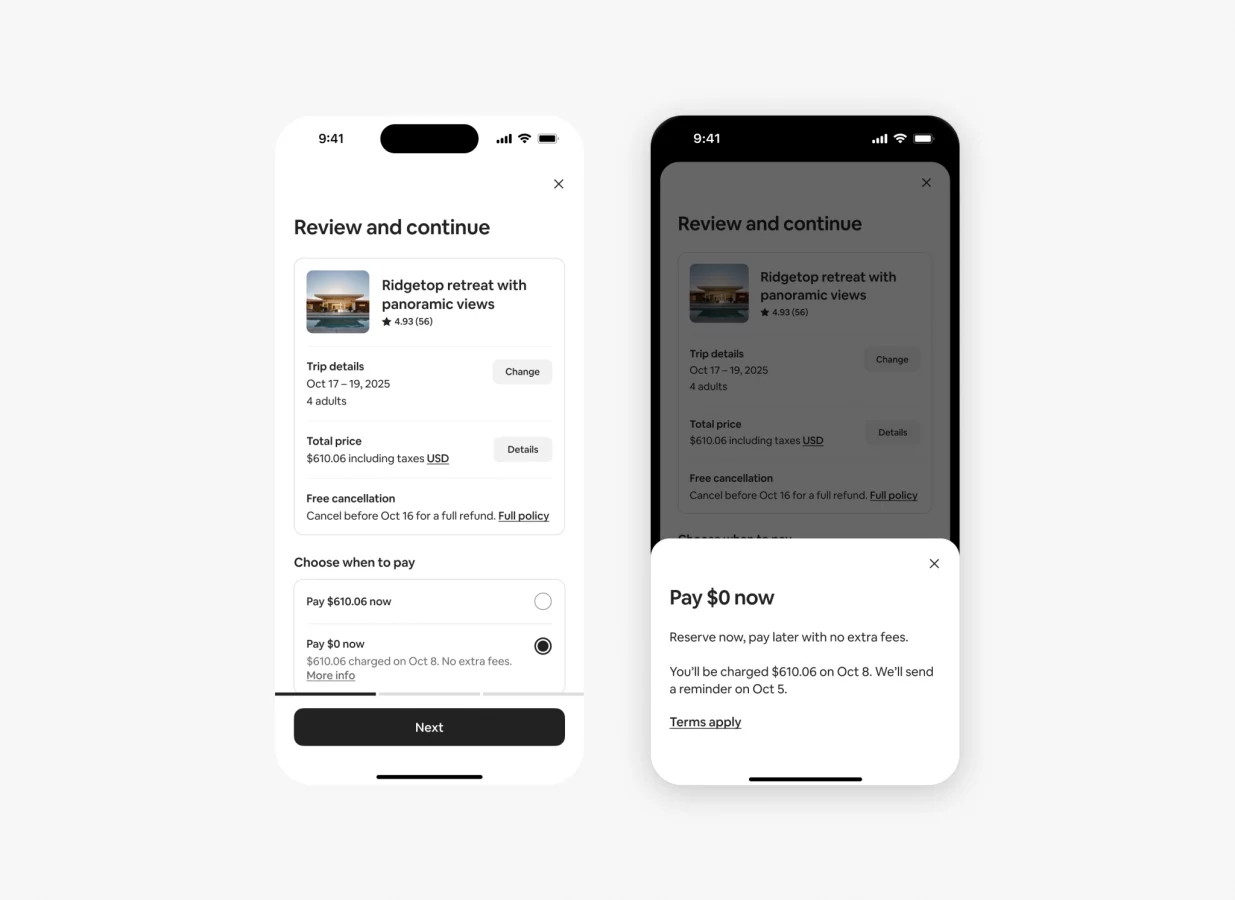 Reserve Now Pay Later Airbnb
