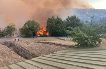 The fire at the archaeological site of Vounteni