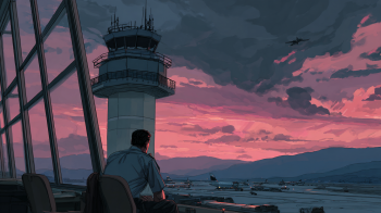 air traffic controllers AI illustration