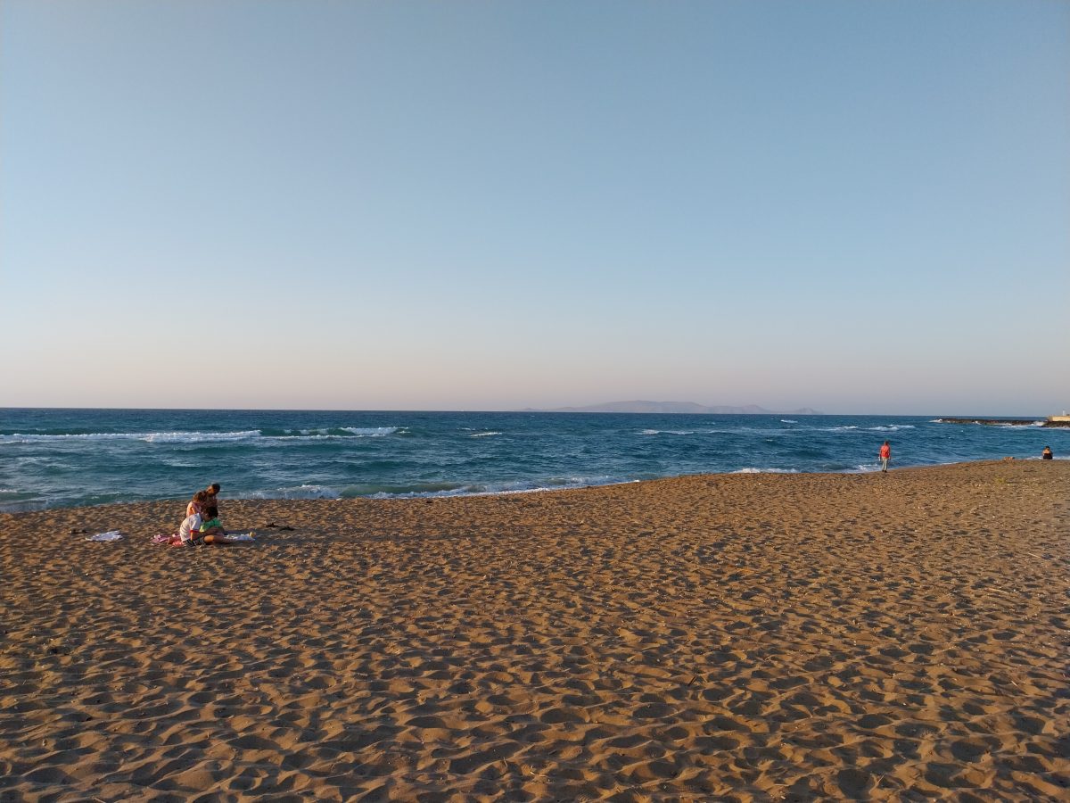 public beach in Crete.