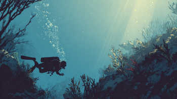 dive sites AI illustration
