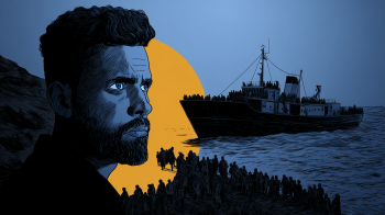 800 migrants AI illustration