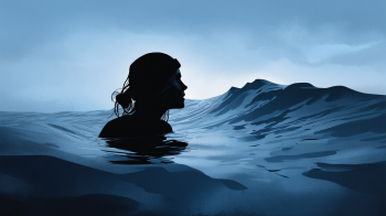 drowning AI illustration
