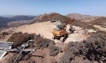 snow measurement station in Crete’s Lefka Ori was razed by a construction company