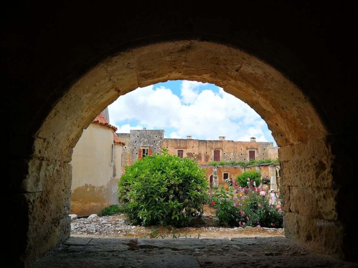 Arkadi Monastery courtyard