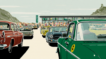 Heraklion airport taxi AI illustration