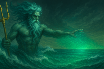 Poseidon changes the Cretan Sea