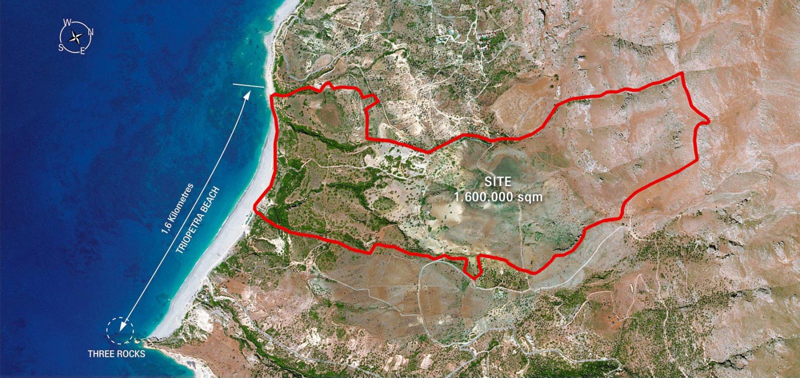 the site plan for Triopetra Project