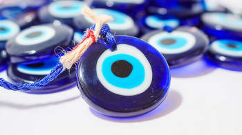 Blue glass evil eye mati