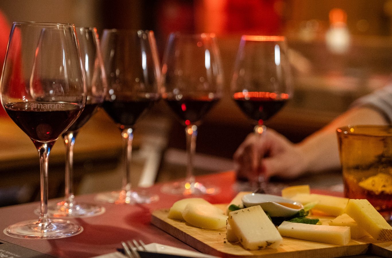 Amarone and aged Italian cheeses.