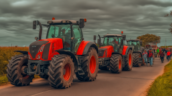 Greek farmers resume protests hero AI illustration