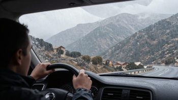 winter driving in Crete