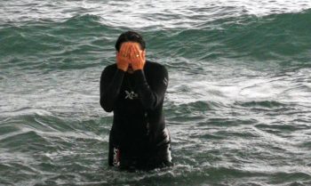 winter swimming in Crete