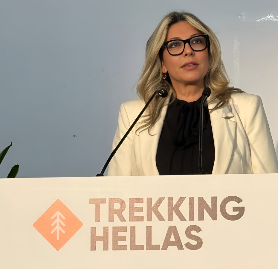 Deputy Tourism Minister Anna Karamanli at 40 years of Trekking Hellas.