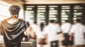 India China Greek tourism INSETE study AI illustration