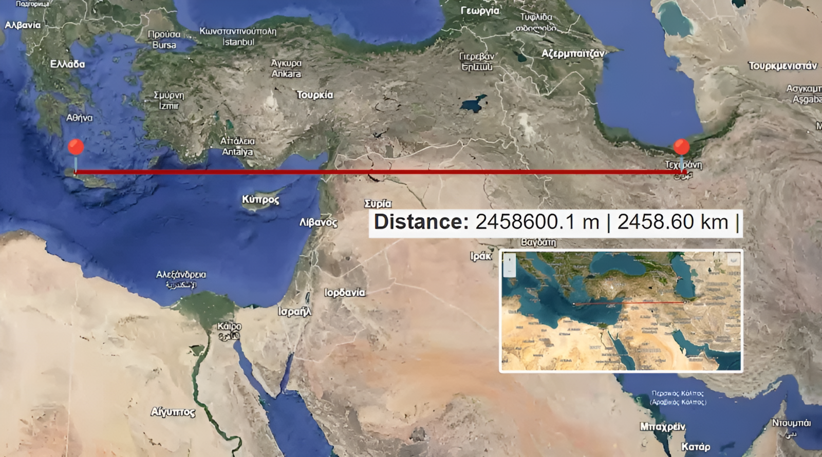 Tehran Souda distance