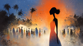 Vryses Palm Sunday Market AI illustration