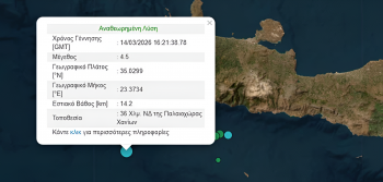 earthquake Paleochora