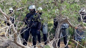 Coastal Huts on Gavdos police interventions