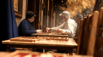 Cretan tavli AI illustration