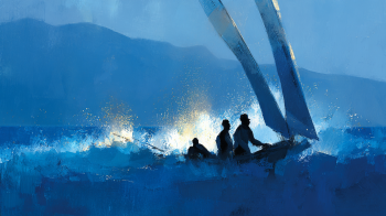 German sailboat rescue AI illustration