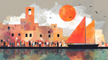 May Day strikes AI illustration