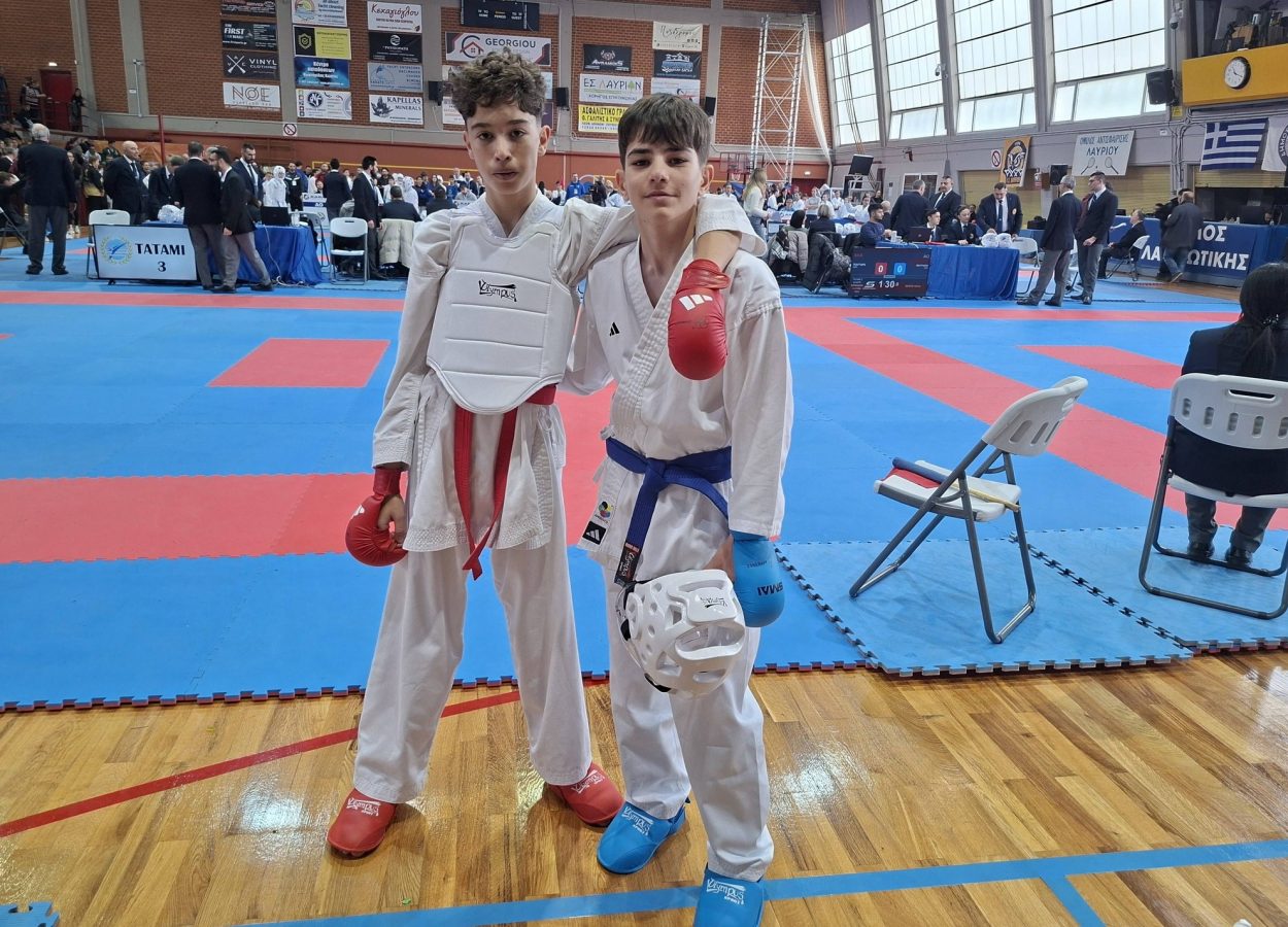Black belt karatekas