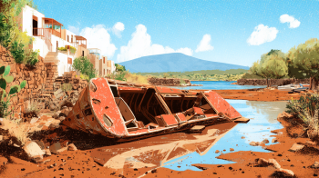 Chrysi Island AI illustratiion