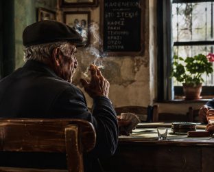 Old man in a kafeneio