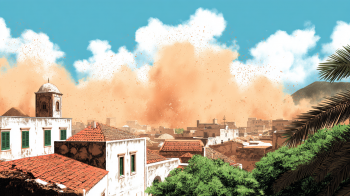 saharan dust AI illustration