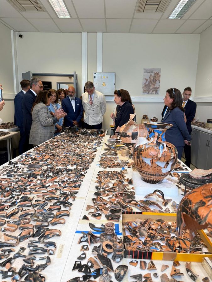 Conservation laboratory of the Archaeological Museum of Thessaloniki.