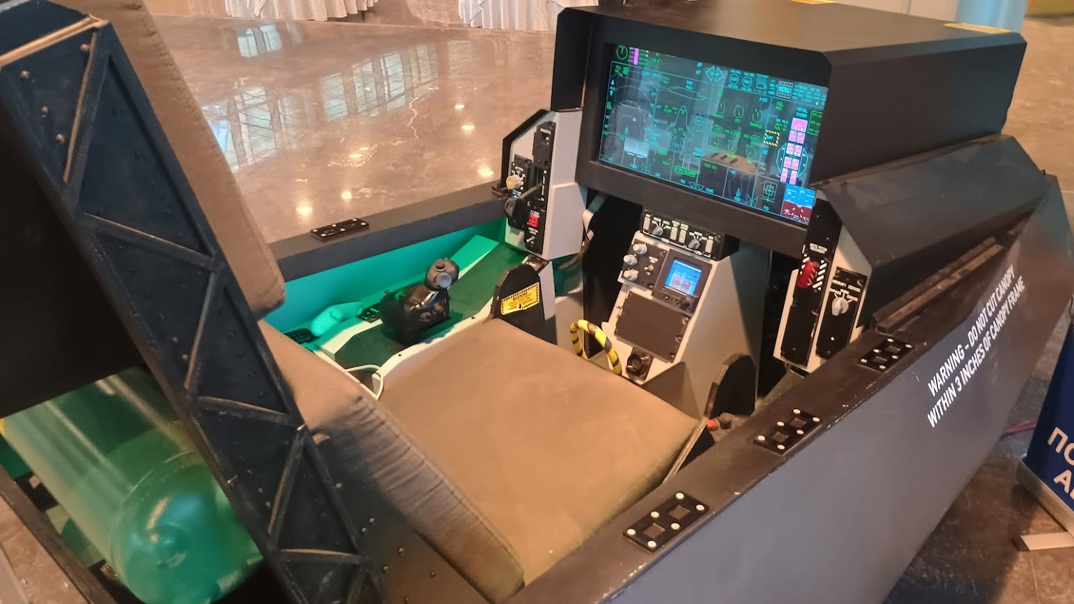 F-35 flight simulator closeup